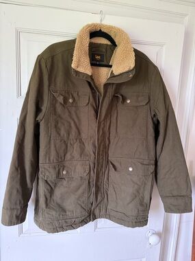 Canvas Field Jacket with Sherpa Lining - Barn Coat - Chore Jacket